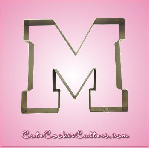 Varsity Letter M Cookie Cutter 