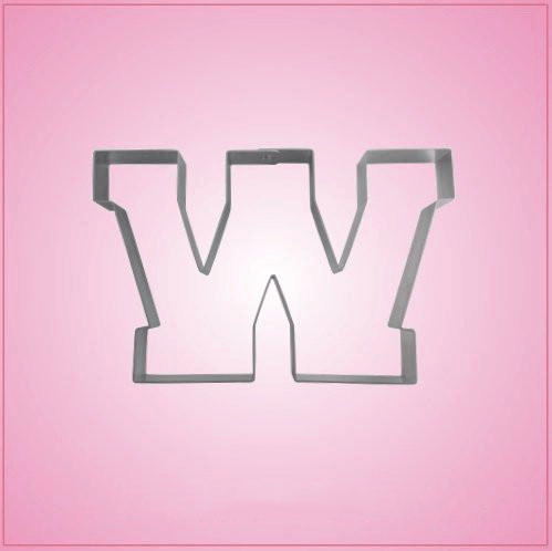 Varsity Letter W Cookie Cutter 