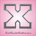 Varsity Letter X Cookie Cutter 