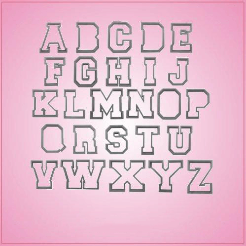 Varsity Letter Cookie Cutter Set 