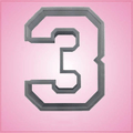 Varsity Number 3 Cookie Cutter 