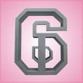 Varsity Number 6 Cookie Cutter 