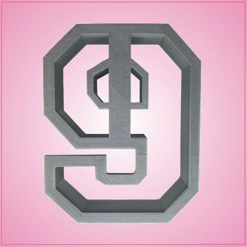 Varsity Number 9 Cookie Cutter 