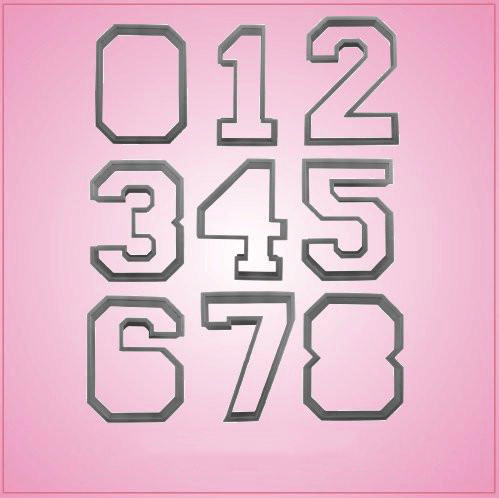 Varsity Number Cookie Cutter Set 