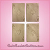 Vintage Style Card Cookie Cutter Set 