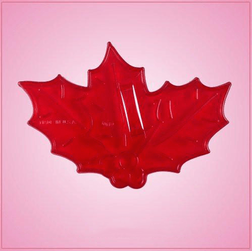 Vintage Style Holly Leaves Cookie Cutter 