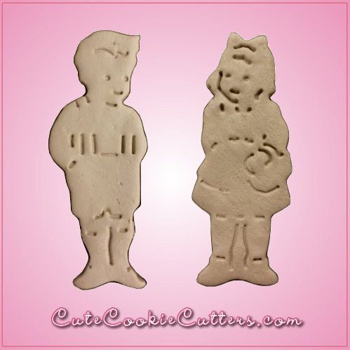 Vintage Style Jack and Jill Cookie Cutter Set 