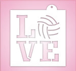 Volleyball Love Stencil