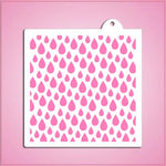 Water Droplets Pattern Stencil