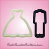White Wedding Dress Cookie Cutter 