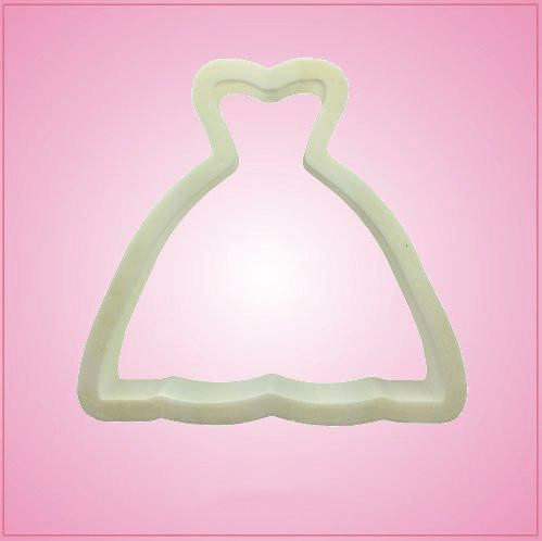 White Wedding Dress Cookie Cutter 