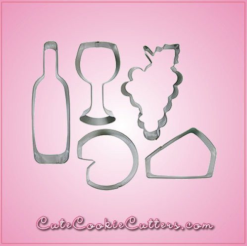 Wine and Cheese Cookie Cutter Set 