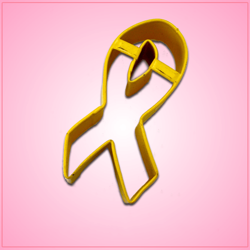 Yellow Awareness Ribbon Cookie Cutter 