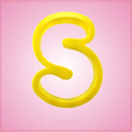 Yellow Letter S Cookie Cutter 