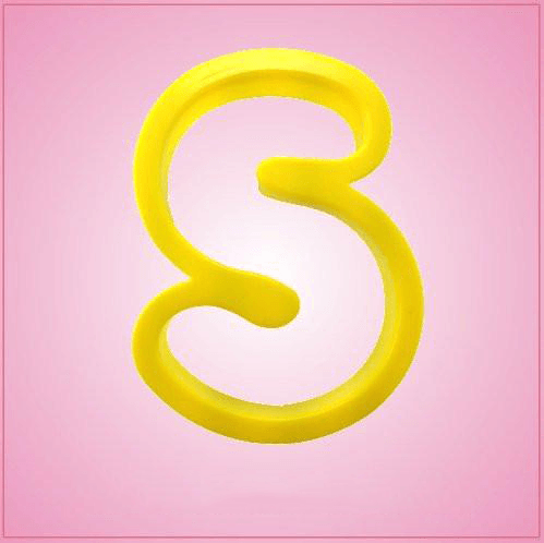 Yellow Letter S Cookie Cutter 