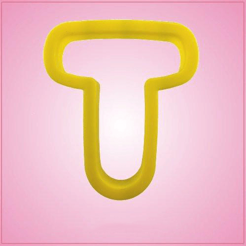 Yellow Letter T Cookie Cutter 