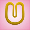 Yellow Letter U Cookie Cutter 