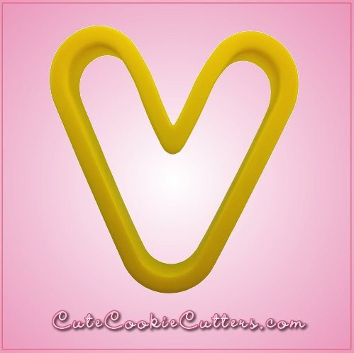 Yellow Letter V Cookie Cutter 