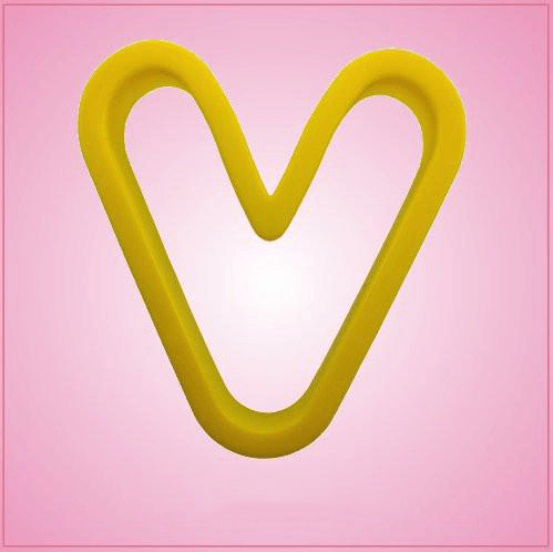 Yellow Letter V Cookie Cutter 