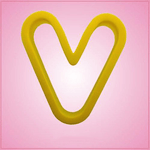 Yellow Letter V Cookie Cutter