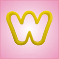 Yellow Letter W Cookie Cutter 