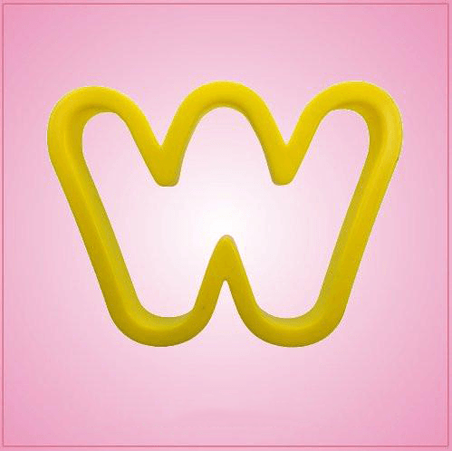 Yellow Letter W Cookie Cutter 