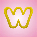 Yellow Letter W Cookie Cutter