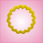Yellow Round Scalloped Cookie Cutter